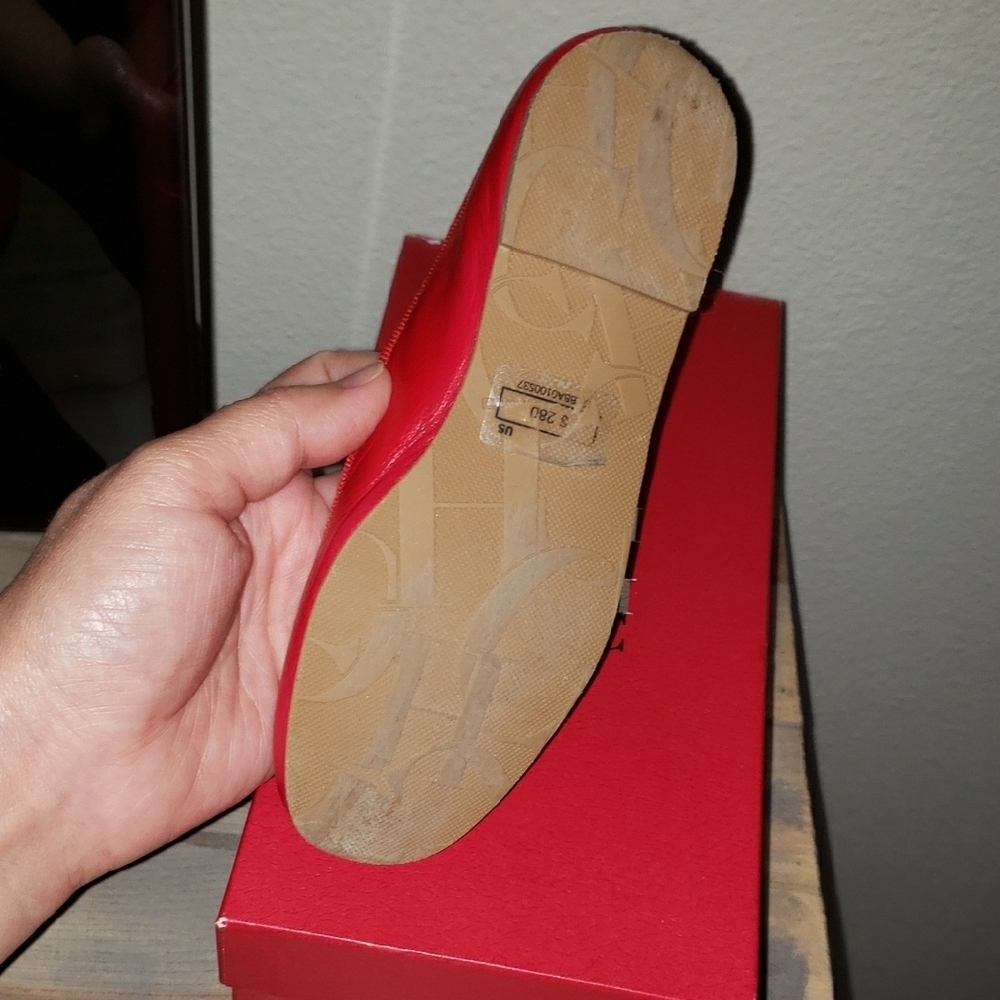 Red Ballet Flats - Picture 2 of 5
